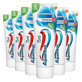 Plein.nl 6x Aquafresh Tandpasta Freshmint aanbieding