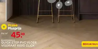Praxis Quick-Step PVC visgraat vloer Rigid aanbieding