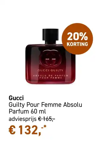 Mooi parfumerie Gucci Guilty Pour Femme Absolu aanbieding