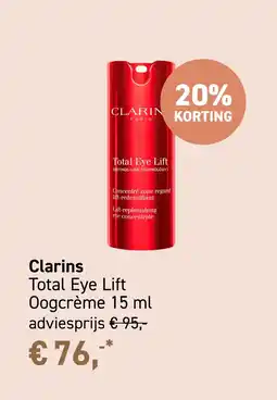 Mooi parfumerie Clarins Total Eye Lift aanbieding