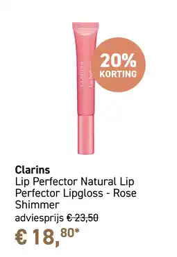 Mooi parfumerie Clarins Lip Perfector Natural Lip aanbieding