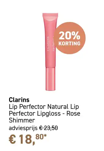 Mooi parfumerie Clarins Lip Perfector Natural Lip aanbieding