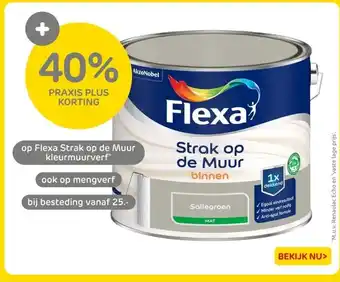 Praxis Flexa Strak op de muur kleurmuurverf aanbieding