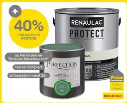 Praxis Perfection en Renaulac kleurmuurverf aanbieding