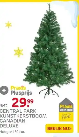 Praxis Central Park Kunstkerstboom Canadian aanbieding