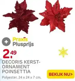 Praxis Decoris Kerstornament Poinsettia aanbieding
