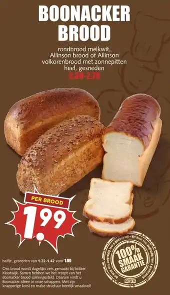 MCD Supermarkt BOONACKER BROOD aanbieding