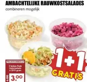 MCD Supermarkt AMBACHTELIJKE RAUWKOSTSALADES aanbieding