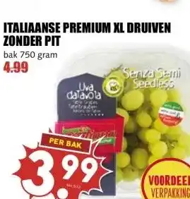 MCD Supermarkt ITALIAANSE PREMIUM XL DRUIVEN ZONDER PIT aanbieding