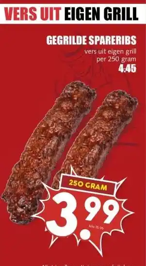 MCD Supermarkt GEGRILDE SPARERIBS aanbieding