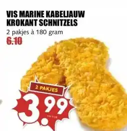 MCD Supermarkt VIS MARINE KABELJAUW KROKANT SCHNITZELS aanbieding