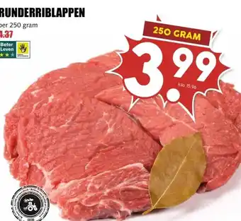 MCD Supermarkt RUNDERRIBLAPPEN aanbieding