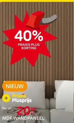 Praxis Lattenwand - Lichtbruin - MDF - 260x22cm aanbieding