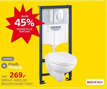 Praxis Grohe Solido Inbouwtoilet set met aanbieding