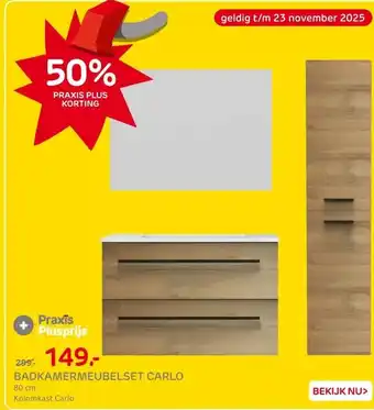 Praxis Badmeubelset Carlo - Met spiegel - Met aanbieding