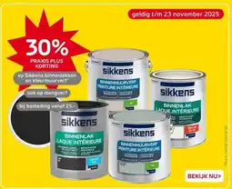 Praxis Sikkens binnenlakken en kleurmuurverf aanbieding