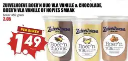 MCD Supermarkt ZUIVELHOEVE BOER'N DUO VLA VANILLE & CHOCOLADE, BOER'N VLA VANILLE OF HOPJES SMAAK aanbieding
