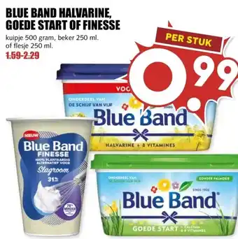 MCD Supermarkt BLUE BAND HALVARINE, GOEDE START OF FINESSE aanbieding