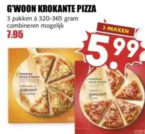 MCD Supermarkt G'WOON KROKANTE PIZZA aanbieding