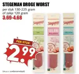 MCD Supermarkt STEGEMAN DROGE WORST aanbieding