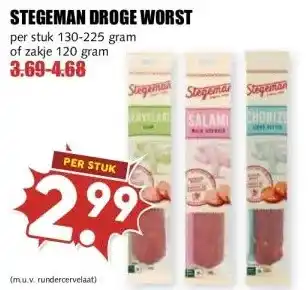 MCD Supermarkt STEGEMAN DROGE WORST aanbieding