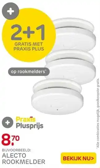 Praxis Alecto rookmelder SA20 wit batterij aanbieding