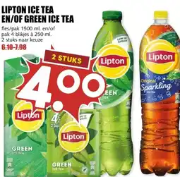 MCD Supermarkt LIPTON ICE TEA EN/OF GREEN ICE TEA aanbieding