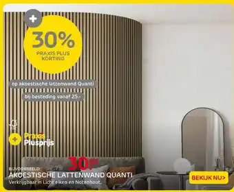 Praxis akoestische lattenwand Quanti aanbieding