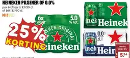 MCD Supermarkt HEINEKEN PILSENER OF 0.0% aanbieding
