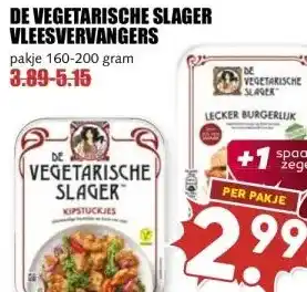 MCD Supermarkt DE VEGETARISCHE SLAGER DE VLEESVERVANGERS aanbieding