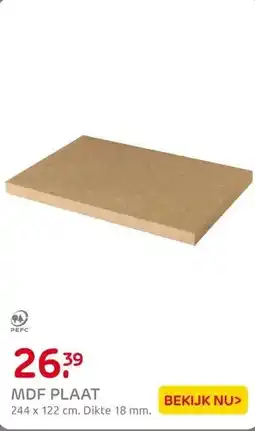 Praxis MDF plaat - Fibrofit - 122x244cm - 18mm aanbieding