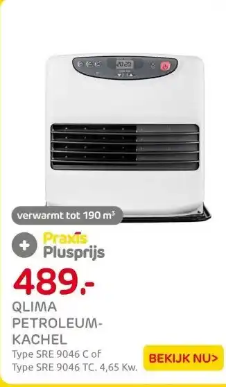 Praxis Petroleumkachel Qlima SRE 9046 TC aanbieding