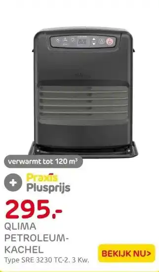 Praxis Qlima petroleumkachel SRE3230 TC-2 3kW aanbieding