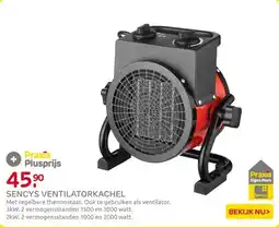 Praxis Sencys ventilatorkachel 2kW aanbieding