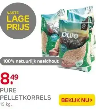 Praxis Pure Pellets pelletkorrels Din+ 15kg aanbieding