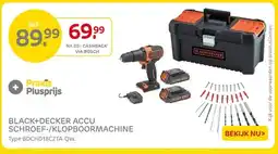Praxis BLACK+DECKER ACCU SCHROEF-/KLOPBOORMACHINE aanbieding