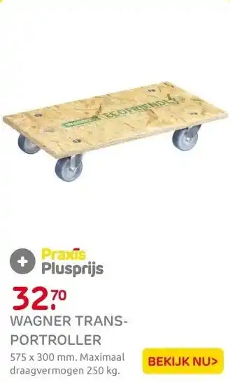 Praxis Wagner transportroller 575x300mm – aanbieding