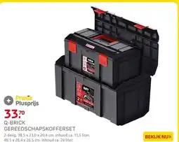 Praxis Qbrick gereedschapskoffer set Regular aanbieding