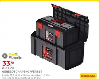 Praxis Qbrick gereedschapskoffer set Regular aanbieding