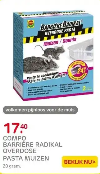 Praxis Compo Radikal Overdose Lokaas - Pasta - aanbieding