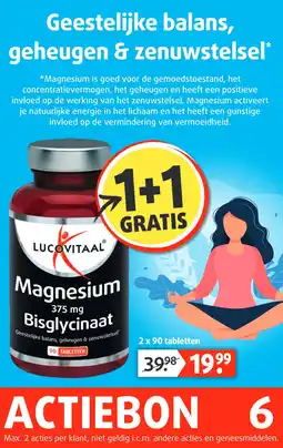 Lucovitaal Magnesium 375 mg Bisglycinaat aanbieding