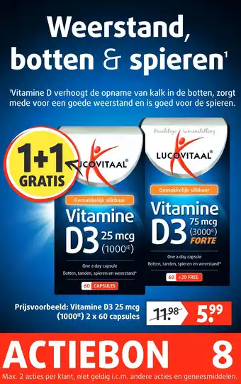 Lucovitaal Vitamine D3 25 mcg aanbieding
