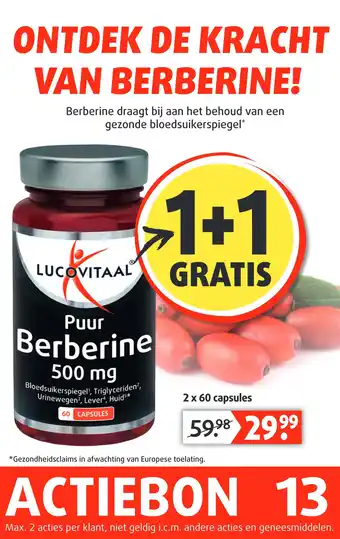 Lucovitaal ONTDEK DE KRACHT VAN BERBERINE! aanbieding
