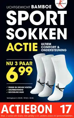 Lucovitaal LICHTGEWICHT BAMBOE SPORT SOKKEN aanbieding