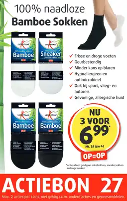 Lucovitaal 100% naadloze Bamboe Sokken aanbieding