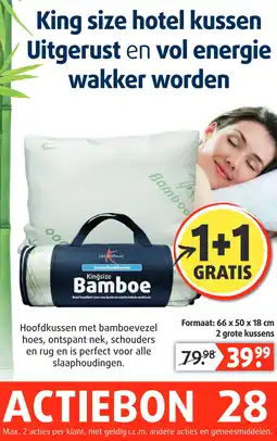 Lucovitaal Kingsize Bamboe Gezondheidskussen aanbieding