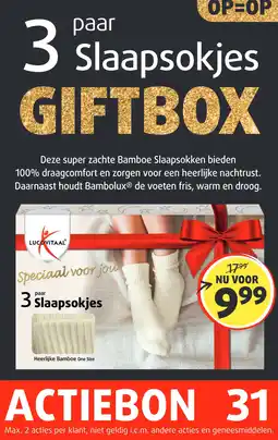 Lucovitaal paar 3 Slaapsokjes GIFTBOX aanbieding