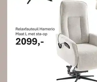 IN.HOUSE Relaxfauteuil Hamerio Maat L met sta-op aanbieding