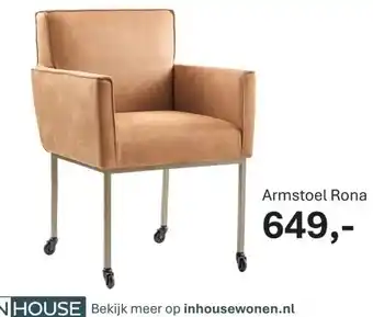 IN.HOUSE Armstoel Rona aanbieding