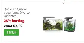 Intratuin Qubiq en Quadro aquariums. Diverse varianten. aanbieding
